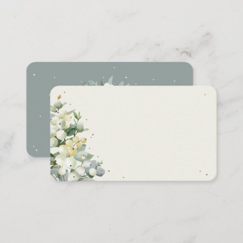 Seafoam GreenCream SnowberryEucalyptus Wedding Place Card