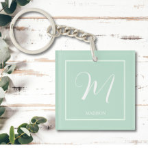 Seafoam Green Custom Monogram Name