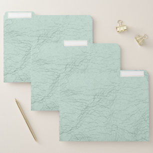 Seafoam Green Faux Leather Image File Folder