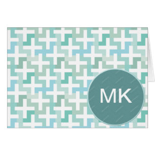 Seafoam Green Geometric Cards