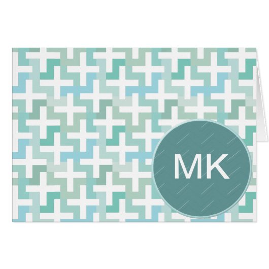 Seafoam Green Geometric Cards (Front Horizontal)