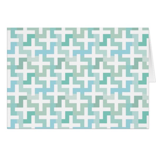 Seafoam Green Geometric Cards (Front Horizontal)