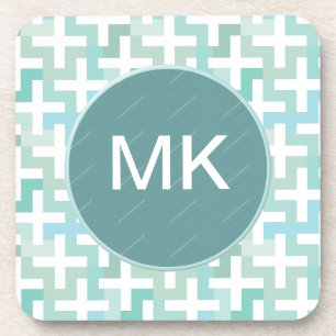 Seafoam Green Geometric Coaster