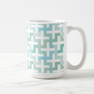 Seafoam Green Geometric Coffee Mug