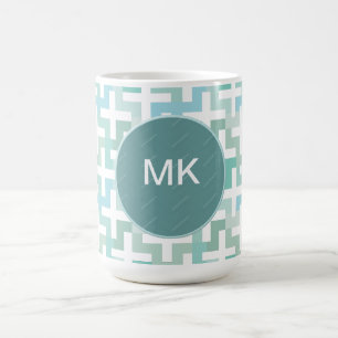 Seafoam Green Geometric Coffee Mug