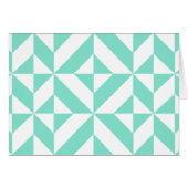 Seafoam Green Geometric Deco Cube Pattern (Front Horizontal)