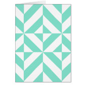 Seafoam Green Geometric Deco Cube Pattern (Front)