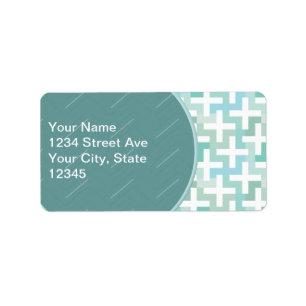 Seafoam Green Geometric Label