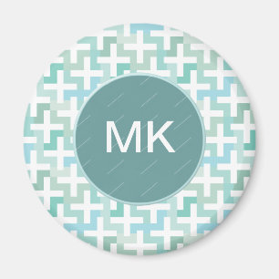 Seafoam Green Geometric Magnet