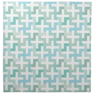 Seafoam Green Geometric Napkin