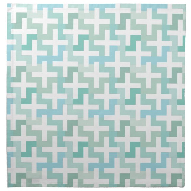 Seafoam Green Geometric Napkin (Front)