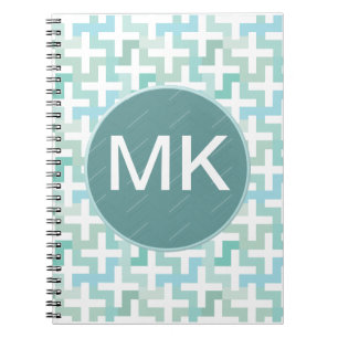 Seafoam Green Geometric Notebook