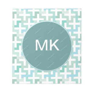 Seafoam Green Geometric Notepad