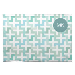 Seafoam Green Geometric Placemat