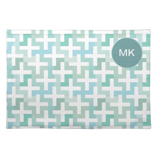 Seafoam Green Geometric Placemat (Front)