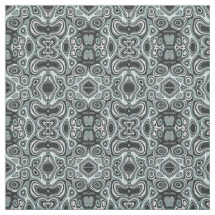 Seafoam Green Gray Bali Batik Style Pattern Fabric