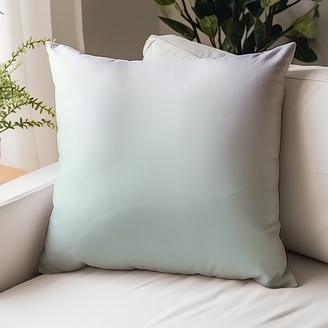 Seafoam Green Ombre Throw Pillow (Creator Uploaded)