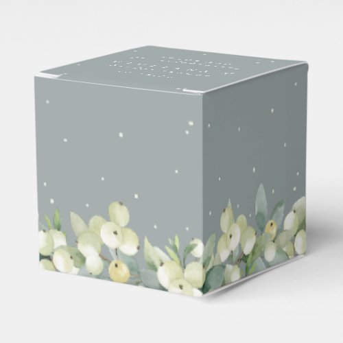 Seafoam Green SnowberryEucalyptus Bridal Shower Favor Boxes
