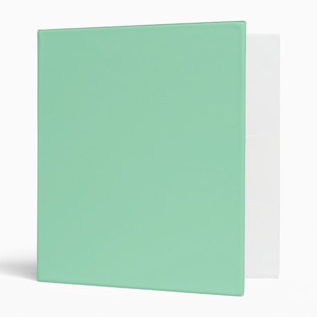 Seafoam Green Solid Color 3 Ring Binder (Front/Inside)