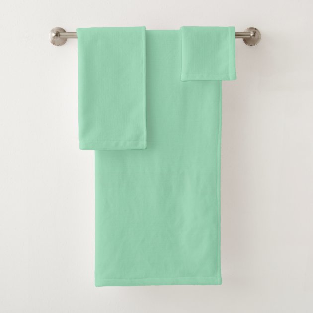 Seafoam Green Solid Color Bath Towel Set Zazzle