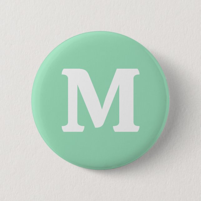Seafoam Green Solid Color Button (Front)