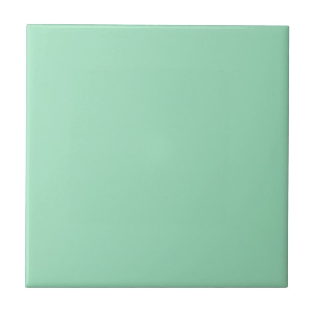 Seafoam Green Solid Color Ceramic Tile (Front)