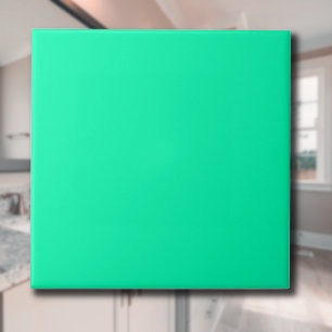 Seafoam Green Solid Color Classic Elegant Ceramic Tile