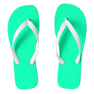 Seafoam Green Solid Color   Classic   Elegant Flip Flops