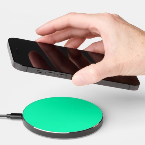 Seafoam Green Solid Color  Classic  Elegant Wireless Charger