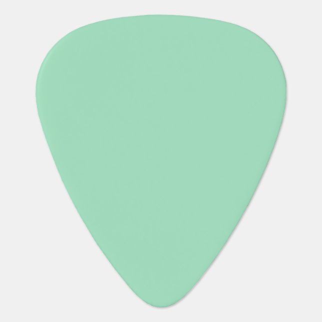 Seafoam Green Solid Color Guitar Pick (Front)