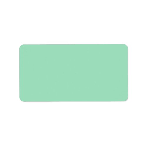 Seafoam Green Solid Color Label