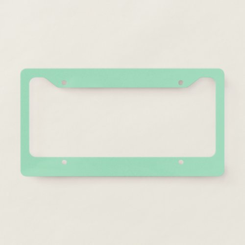 Seafoam Green Solid Color License Plate Frame