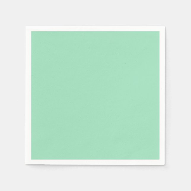 Seafoam Green Solid Color Napkins (Front)