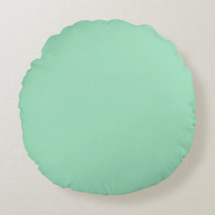 Seafoam Green Solid Color Round Pillow