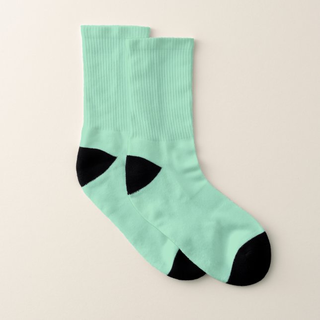 Seafoam Green Solid Color Socks (Pair)