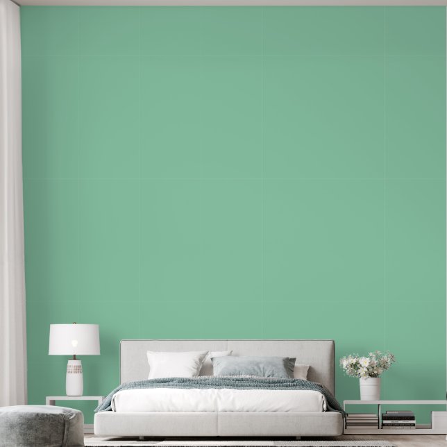 Seafoam Green Solid Color Wallpaper (Bedroom)