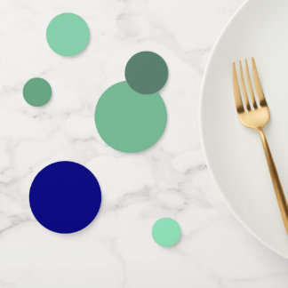 Seafoam Green to Navy Blue Gradient Table Confetti