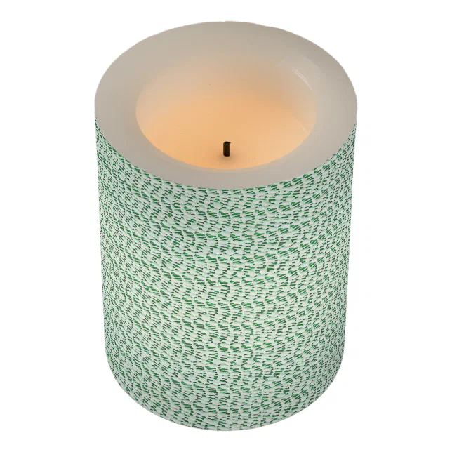 Seafoam Green Weave Mesh Look Flameless Candle Zazzle