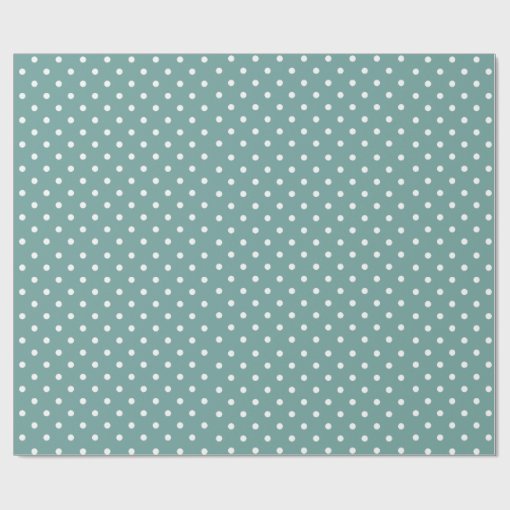 Seafoam Green White Polka Dot Wrapping Paper Zazzle