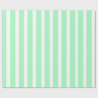 Seafoam Green & White Vertical Stripe  Wrapping Paper
