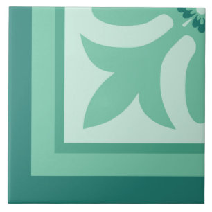 Seafoam large quarter feature tile