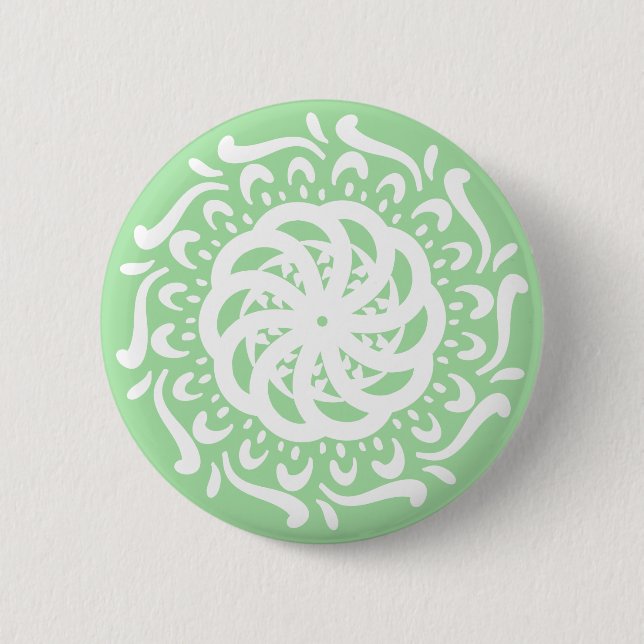 Seafoam Mandala Button (Front)