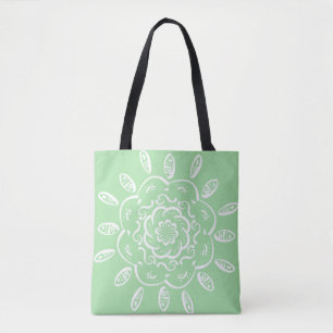Seafoam Mandala Tote Bag