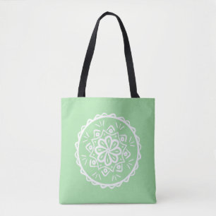 Seafoam Mandala Tote Bag