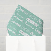 Seafoam Mint Green Birthday Personalized Name