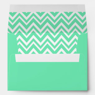 Seafoam Mint Green Zigzgag Pattern Envelope