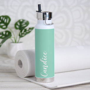Seafoam Personalized Wedding Bridesmaid Water Bottle