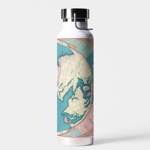 SeafoamPink Fantasy Map Water Bottle