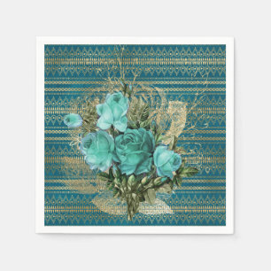 Seafoam Roses Bouquet Napkins