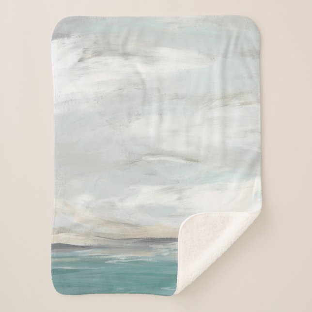 Seafoam Vista Sherpa Blanket (Front)